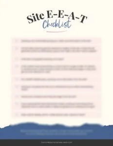 Site E-E-A-T Checklist